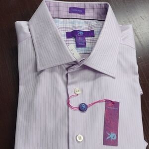 Egara Purple Dress Shirt with Subtle Pattern